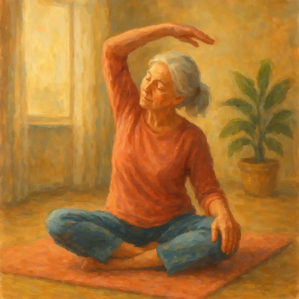 Morning Alignment Flow for Seniors: A No-Props Morning Routine to Ease Neck Pain and Start the Day Well