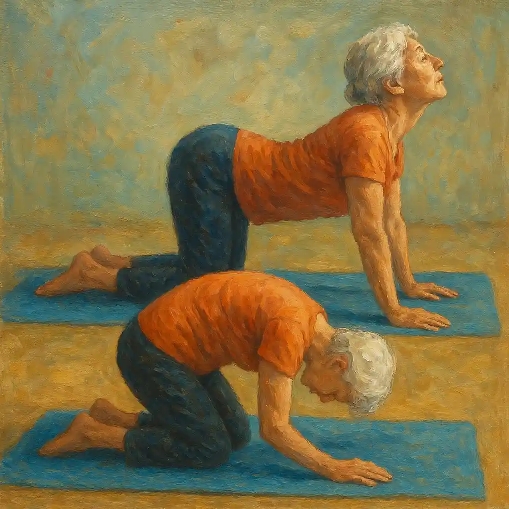 Yoga to Relieve Neck Pain: A Simple 5-Minute Morning Cat Cow Routine for Seniors
